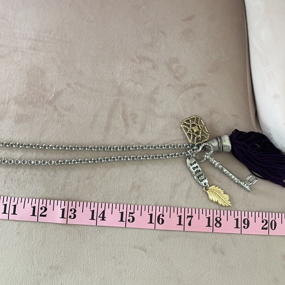 Chico’s long necklace with charms and tassel - Picture 2 of 4